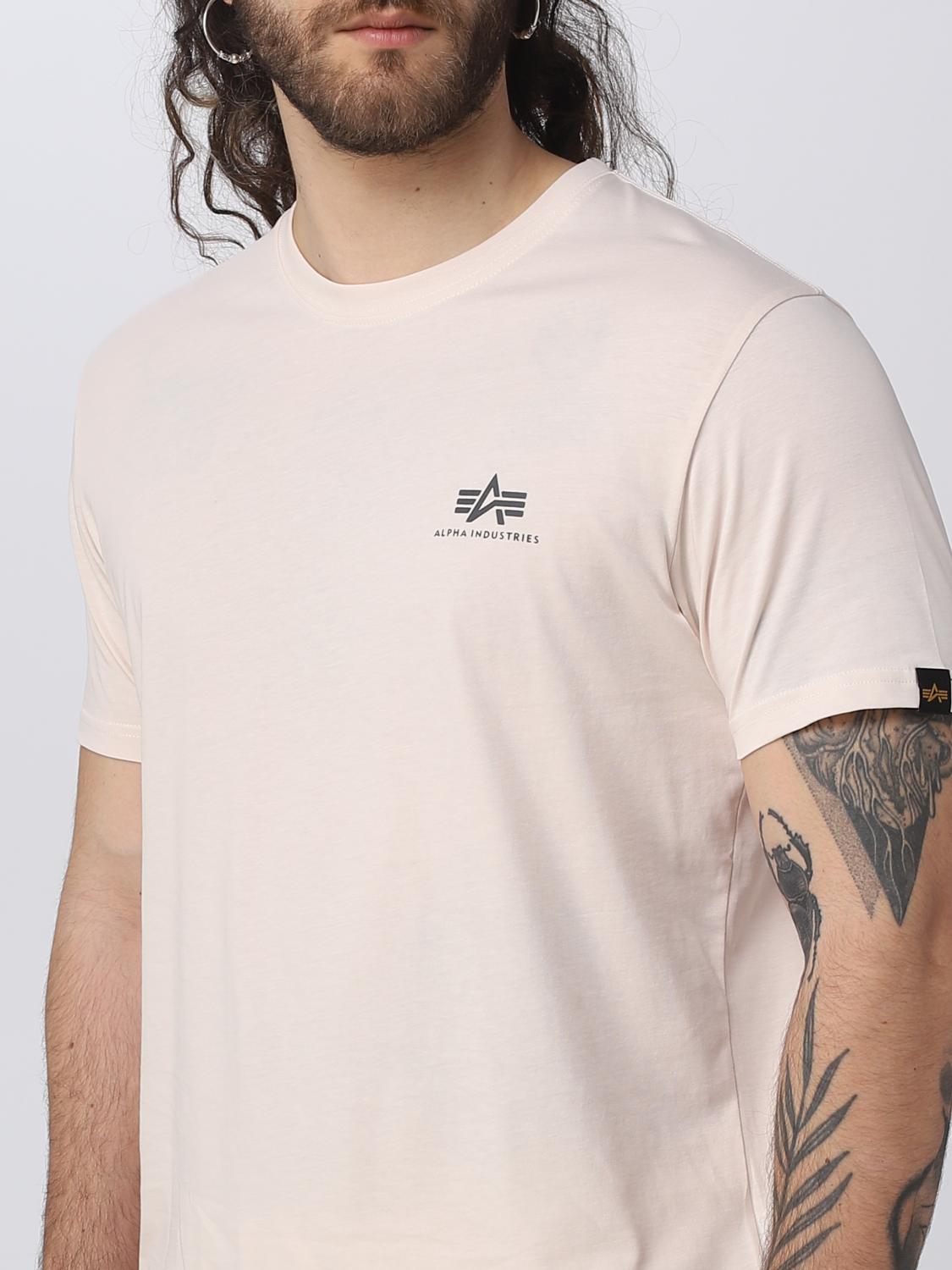 ALPHA INDUSTRIES T-SHIRT: T-shirt herren Alpha Industries, Beige - Img 4