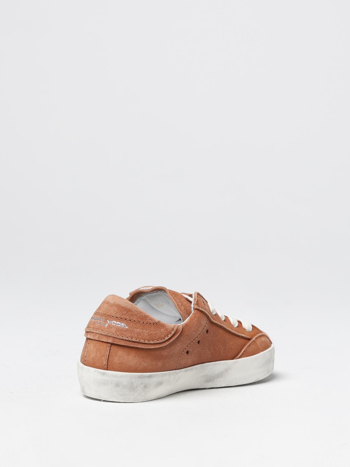 PHILIPPE MODEL JUNIOR BASKETS: Chaussures enfant Philippe Model, Marron - Img 3