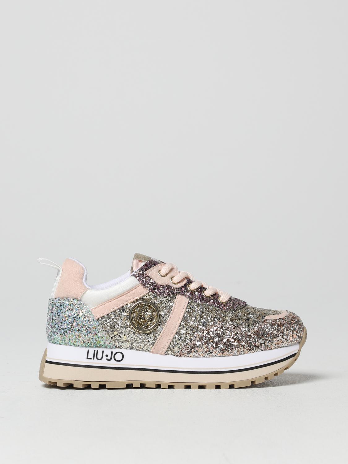 Glitter Liu Jo Junior Sneakers LIU JO: Shoes Kids Kids Gold Liu Jo