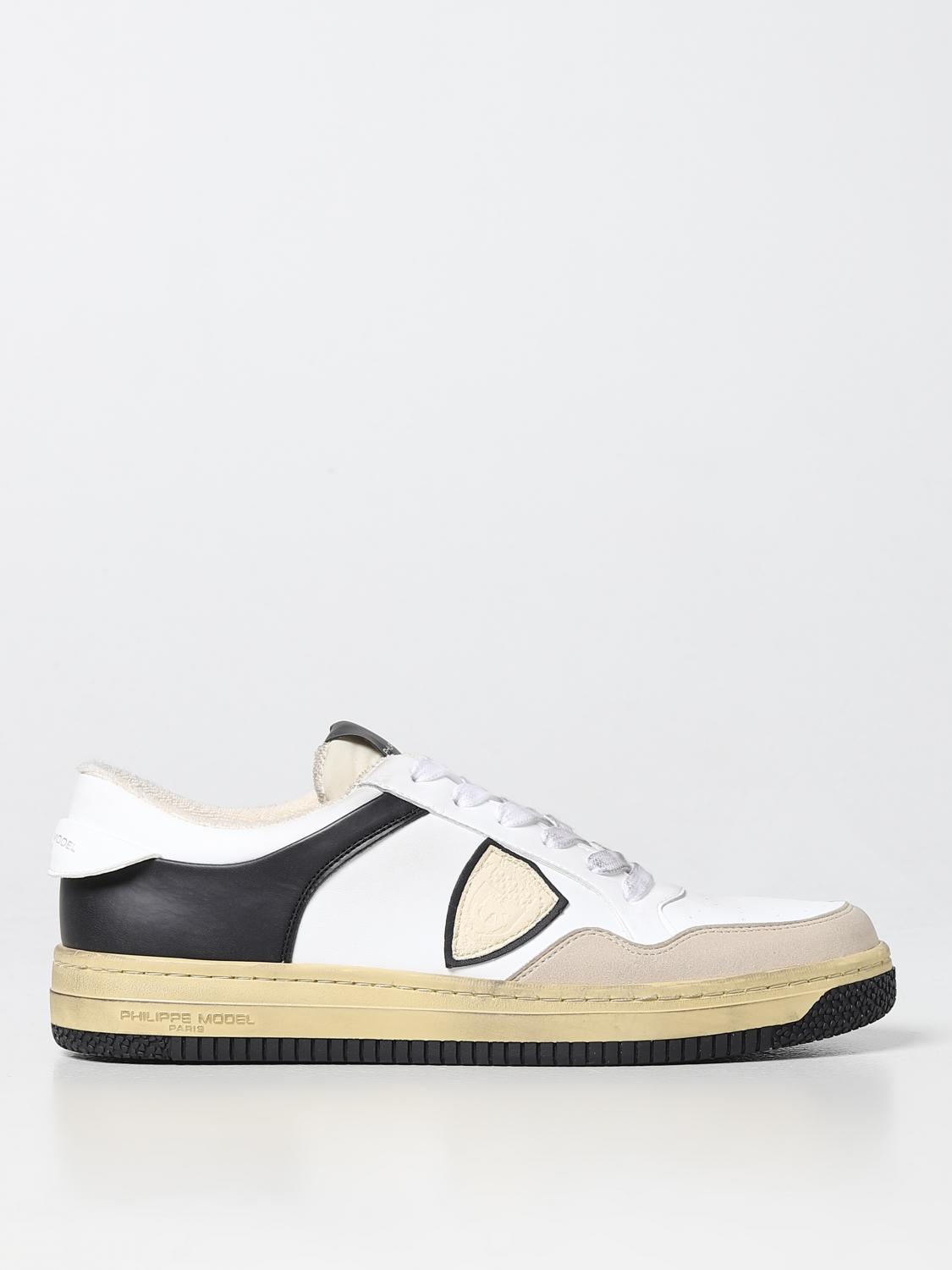 PHILIPPE MODEL SNEAKERS: Sneakers Lyon Philippe Model in pelle, Bianco - Img 1