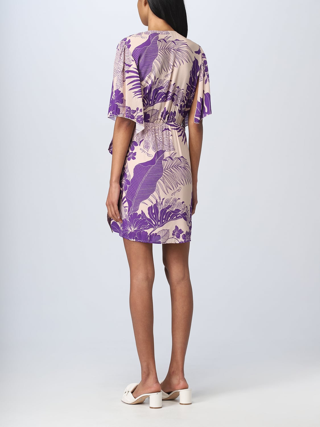 PINKO ABITO: Abito Pinko in crêpe marocaine, Cipria - Img 2