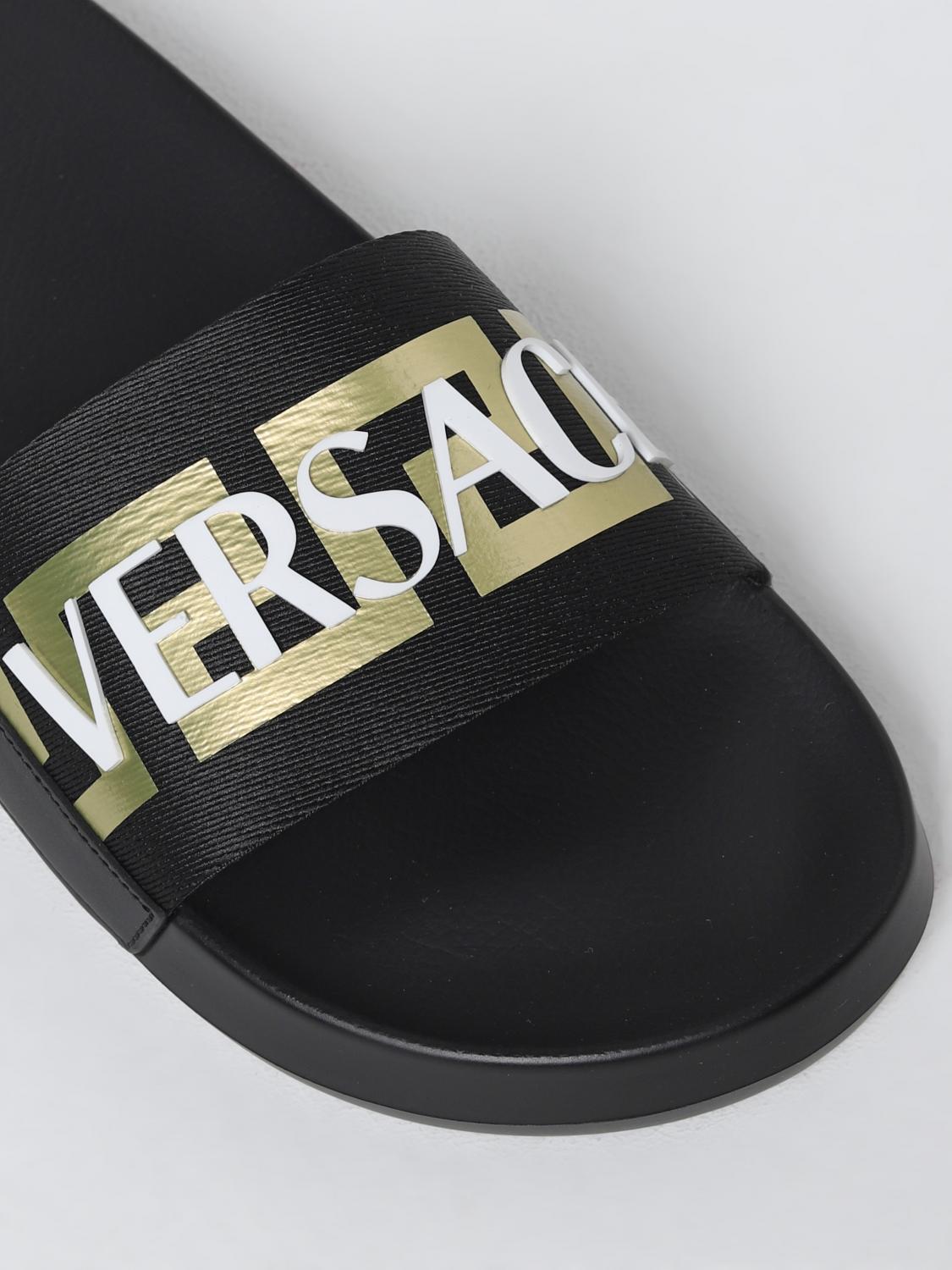 VERSACE 샌들: 샌들 남성 Versace, 블랙 - Img 4