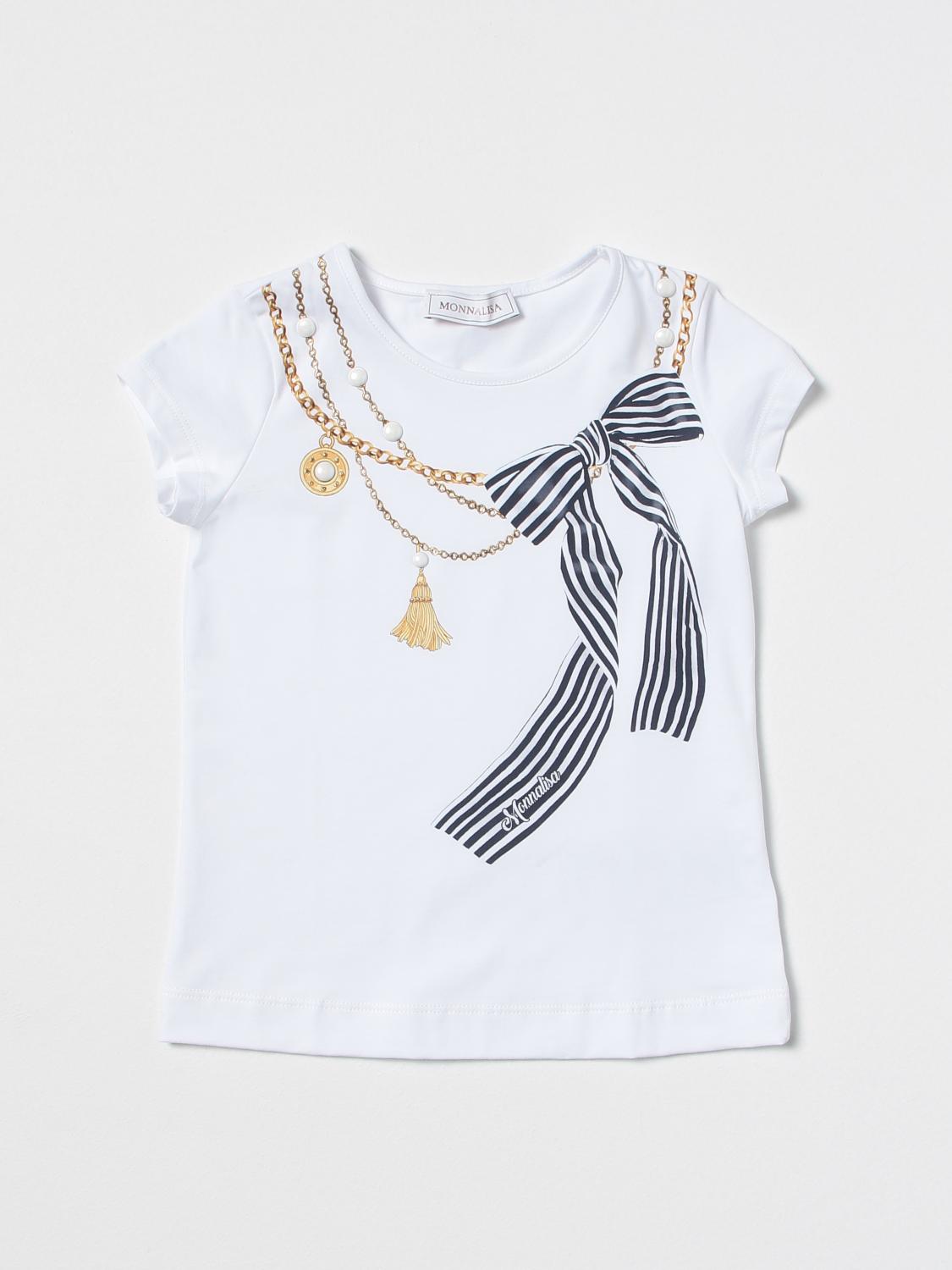 MONNALISA CAMISETA: Camisetas niños Monnalisa, Blanco - Img 1