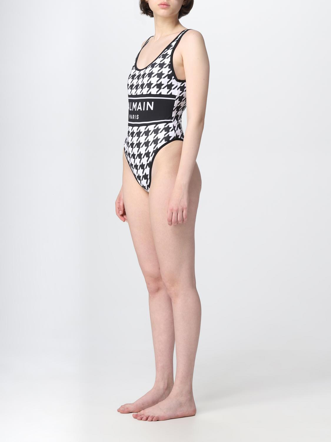 BALMAIN SWIMSUIT: Balmain nylon swimsuit, White - Img 3