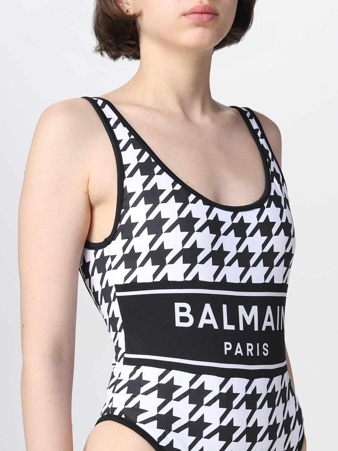 BALMAIN SWIMSUIT: Balmain nylon swimsuit, White - Img 4