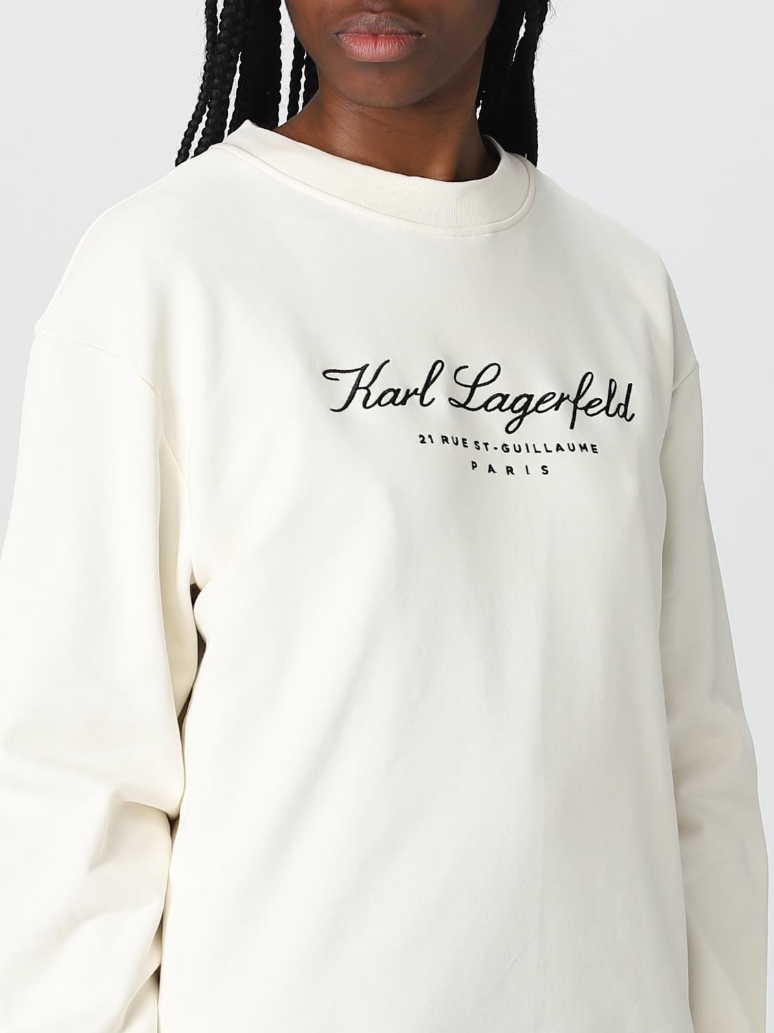 Karl Lagerfeld Outlet Sweatshirt woman White Karl Lagerfeld sweatshirt 231W1800 online at GIGLIO.COM