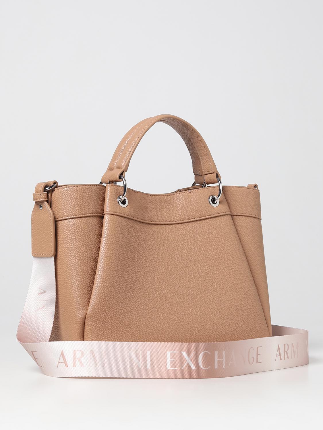 ARMANI EXCHANGE BORSA A MANO: Borsa Armani Exchange in pelle sintetica a grana, Beige - Img 2