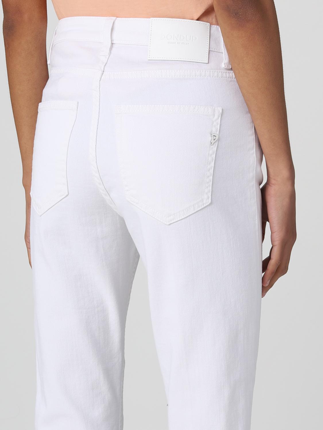 DONDUP PANTS: Dondup pants in stretch cotton, White - Img 3