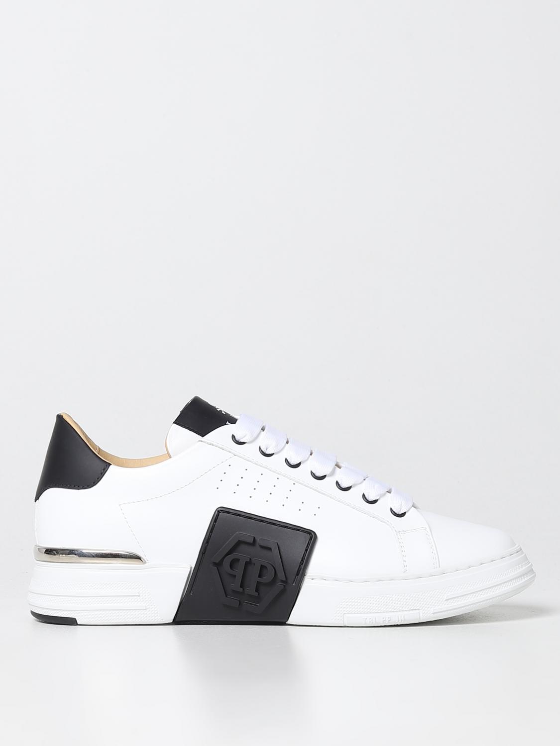 PHILIPP PLEIN SNEAKERS: Sneakers Philipp Plein in pelle, Bianco - Img 1