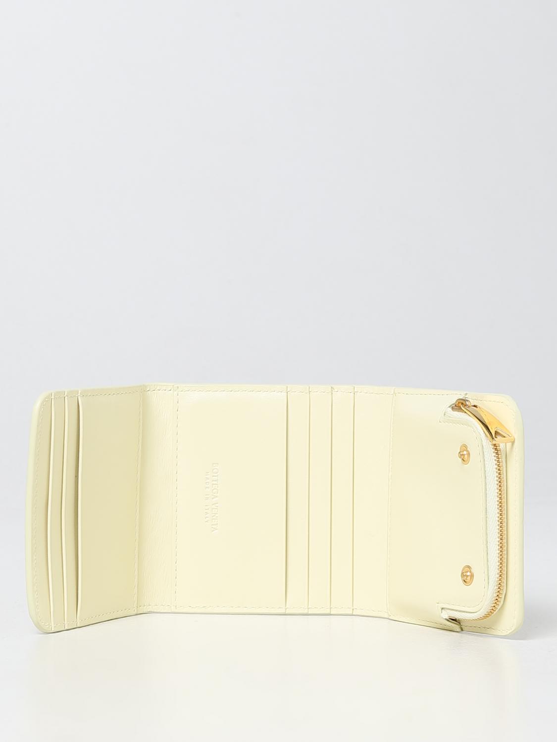 BOTTEGA VENETA WALLET: Bottega Veneta wallet in woven nappa leather, Yellow - Img 2