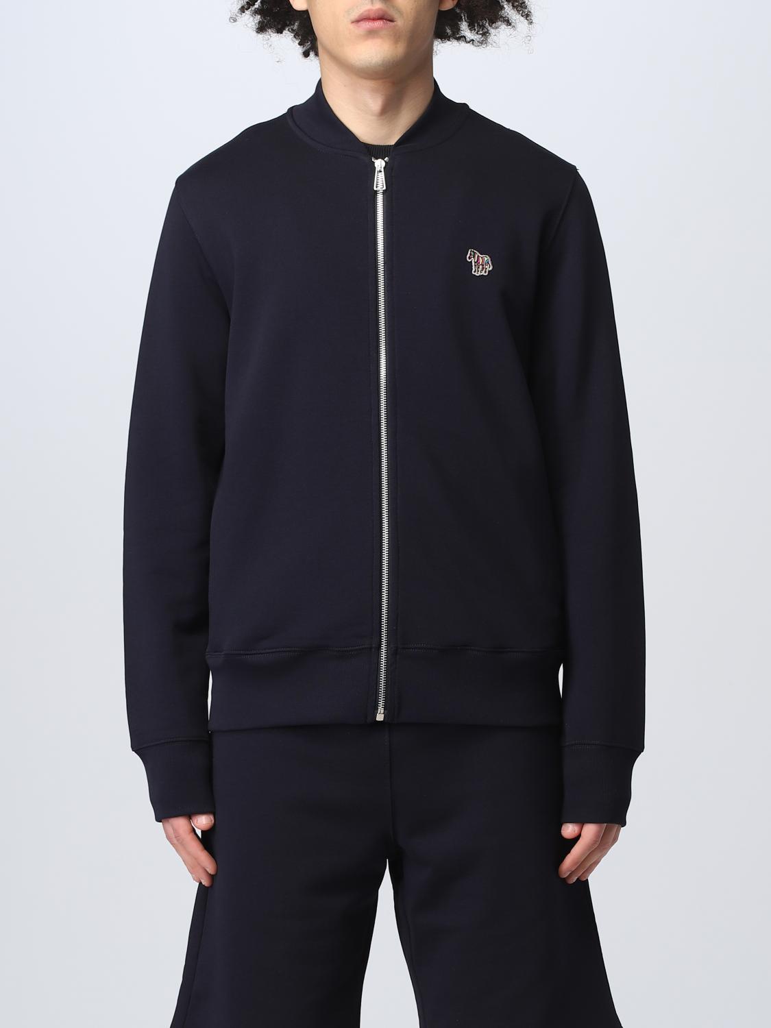 PS PAUL SMITH CHAQUETA: Cazadora bomber Ps Paul Smith de algodón, Azul Oscuro - Img 1