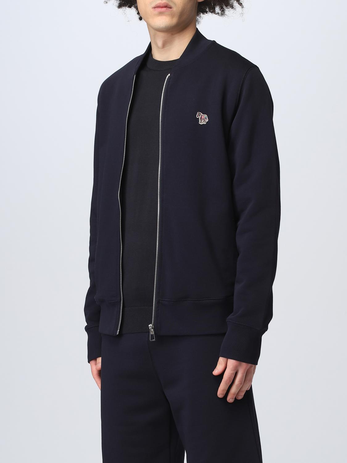 PS PAUL SMITH CHAQUETA: Cazadora bomber Ps Paul Smith de algodón, Azul Oscuro - Img 3