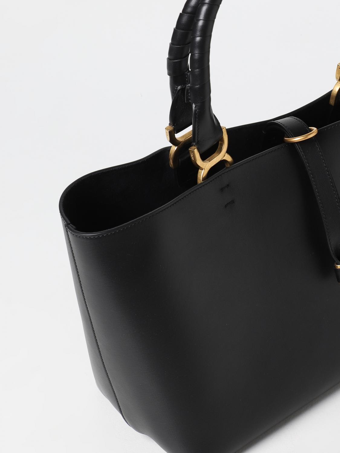 CHLOÉ HANDBAG: Marcie Chloé bag in leather, Black - Img 3