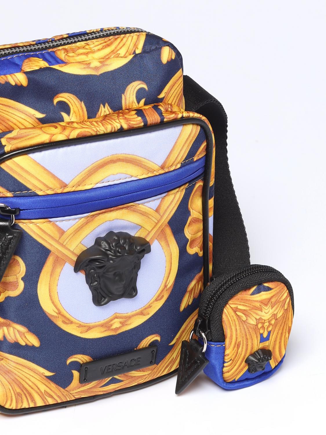 VERSACE BANDOLERA: Bolsos hombre Versace, Azul Oscuro - Img 4