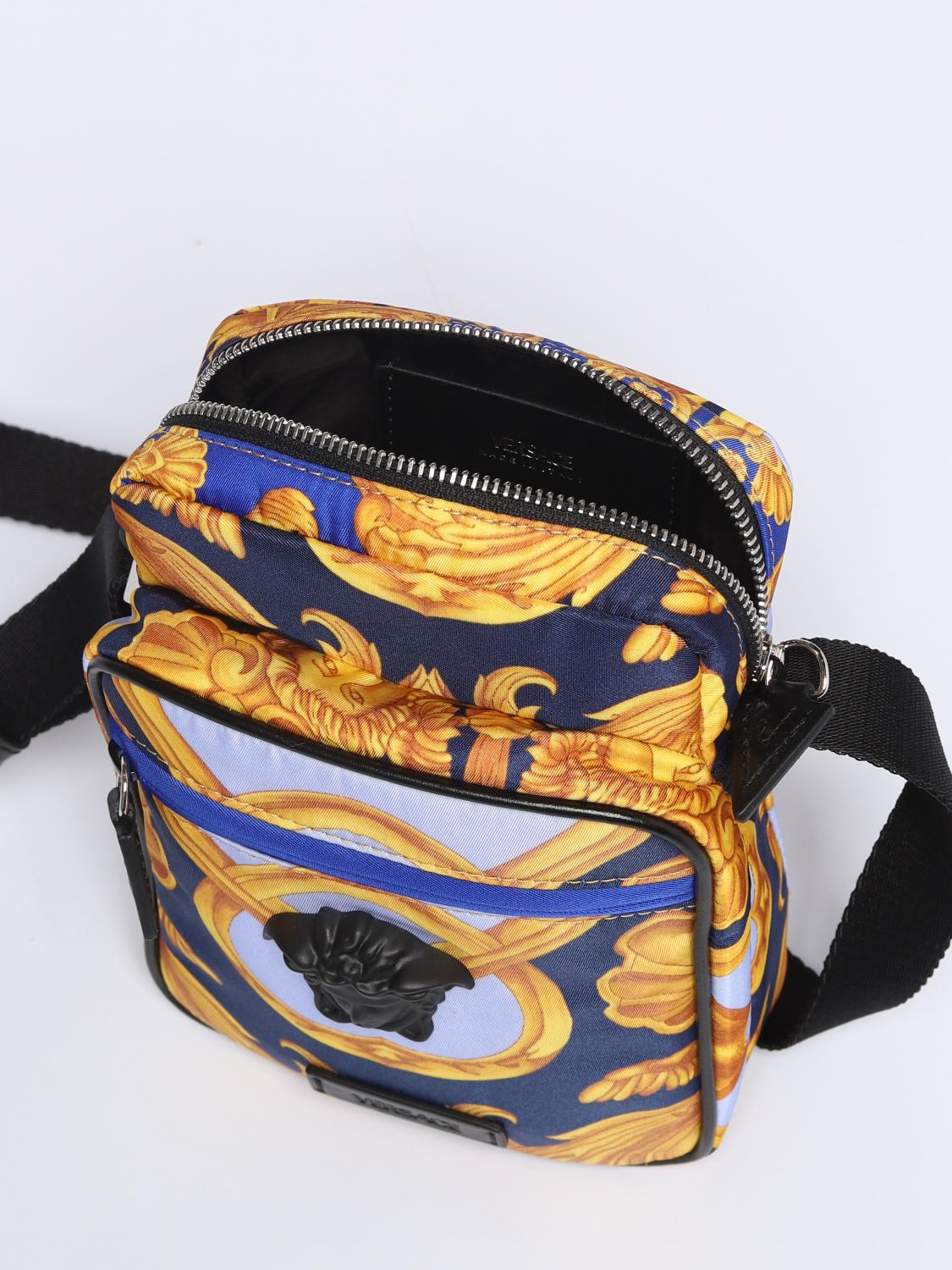 VERSACE BANDOLERA: Bolsos hombre Versace, Azul Oscuro - Img 5