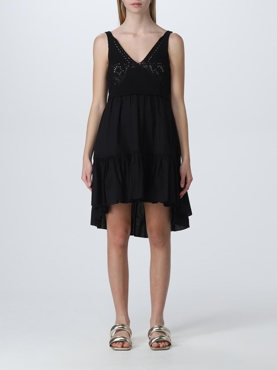 PINKO Abito In Popeline Nero Abito Pinko 101162A0TS Online Su pinko-abito-in-popeline-nero-abito-pinko-101162a0ts-online-su