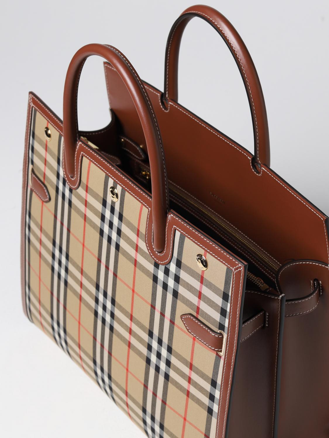 BURBERRY TOTE BAG: Shoulder bag woman Burberry, Beige - Img 4