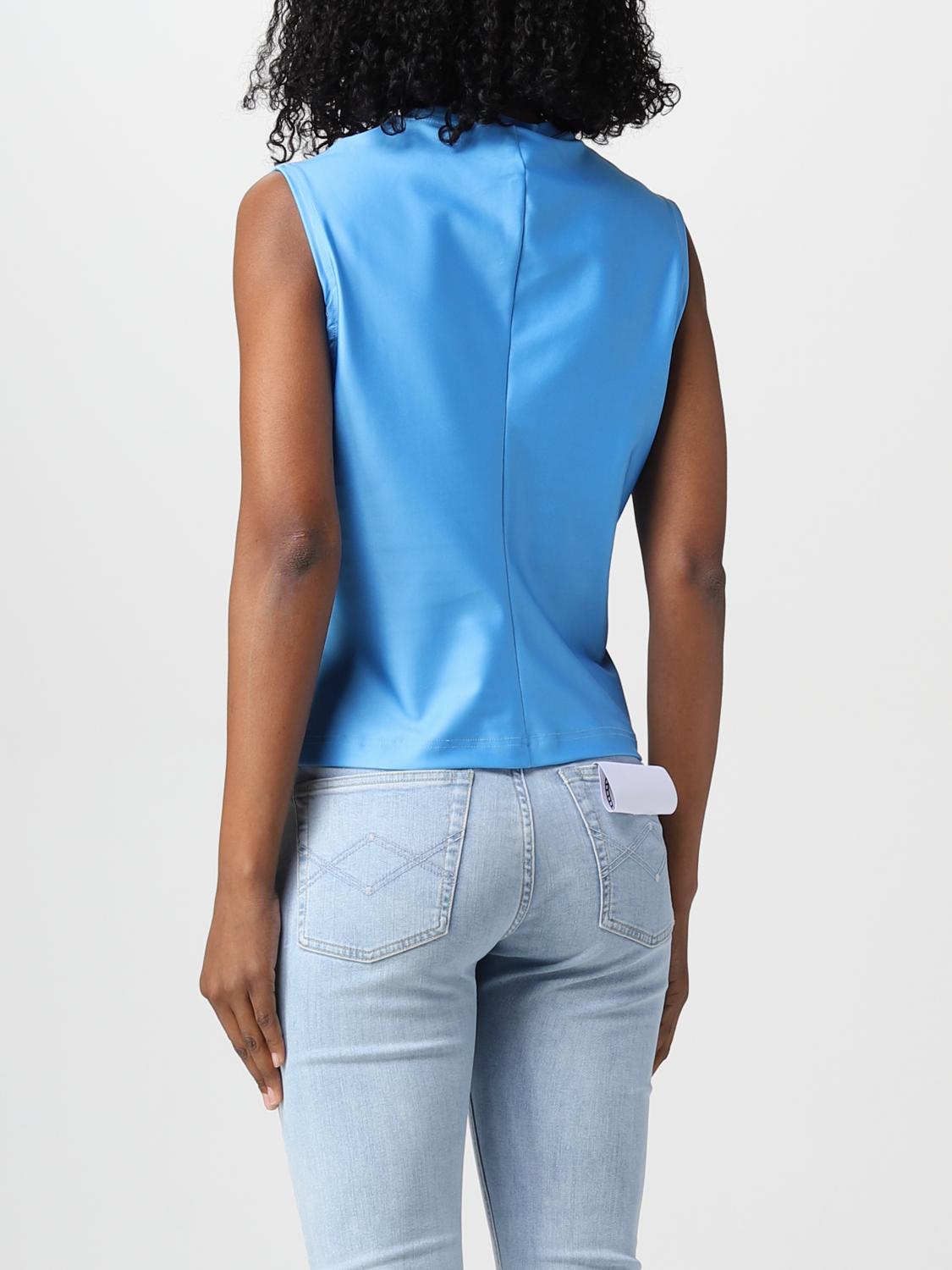 JW ANDERSON TOP: Top Jw Anderson in tessuto stretch, Blue - Img 2