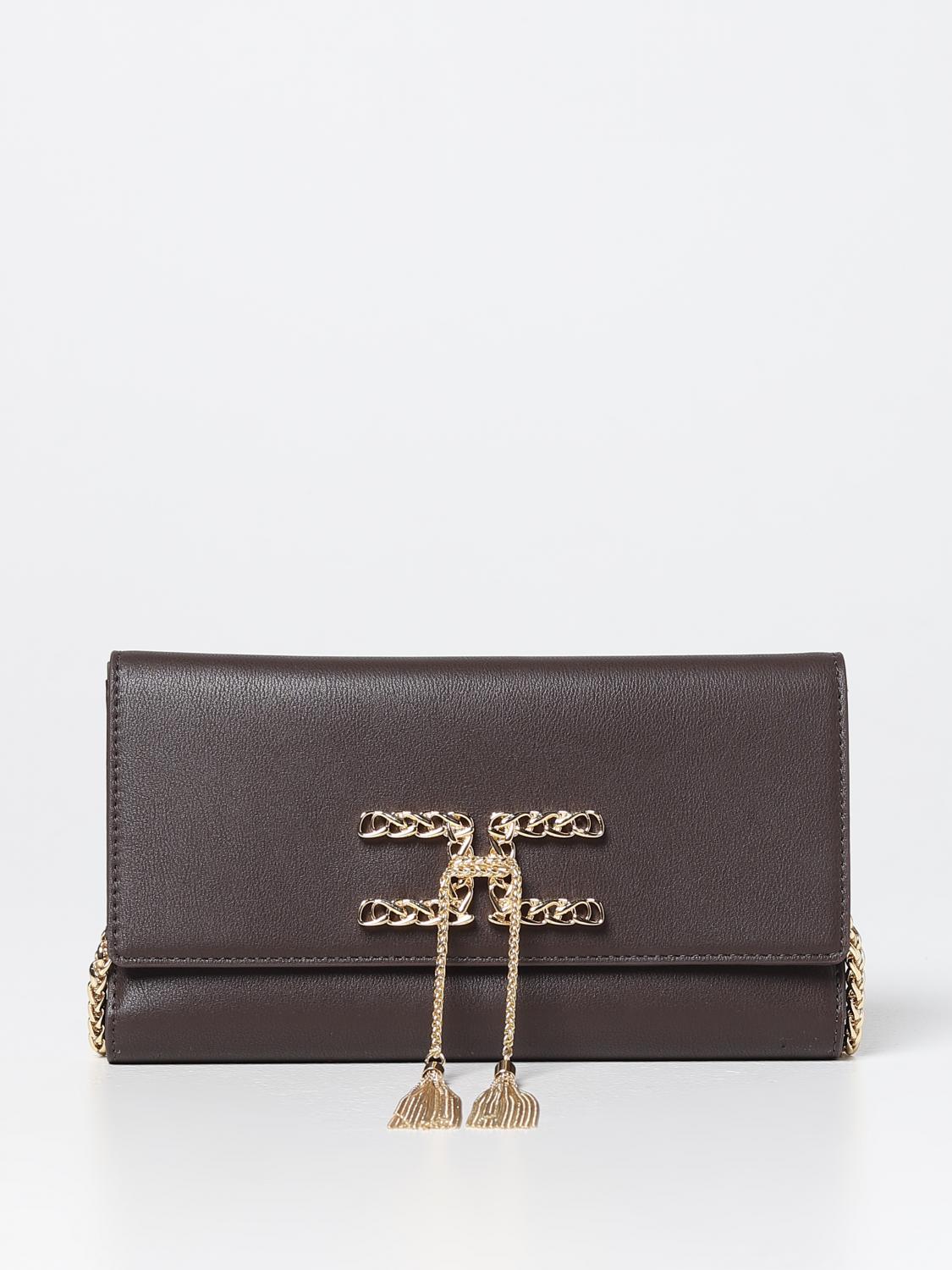 ELISABETTA FRANCHI BORSA MINI: Borsa Elisabetta Franchi in pelle sintetica, Marrone - Img 1