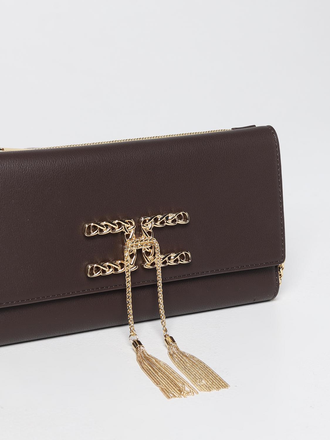 ELISABETTA FRANCHI BORSA MINI: Borsa Elisabetta Franchi in pelle sintetica, Marrone - Img 3