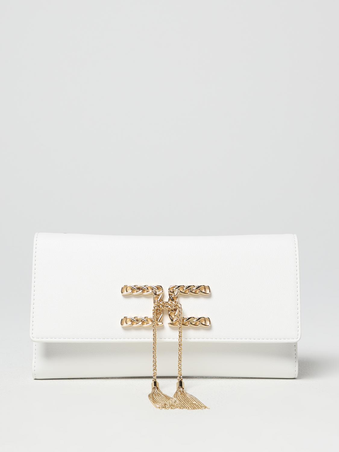 ELISABETTA FRANCHI BORSA MINI: Borsa Elisabetta Franchi in pelle sintetica, Avorio - Img 1