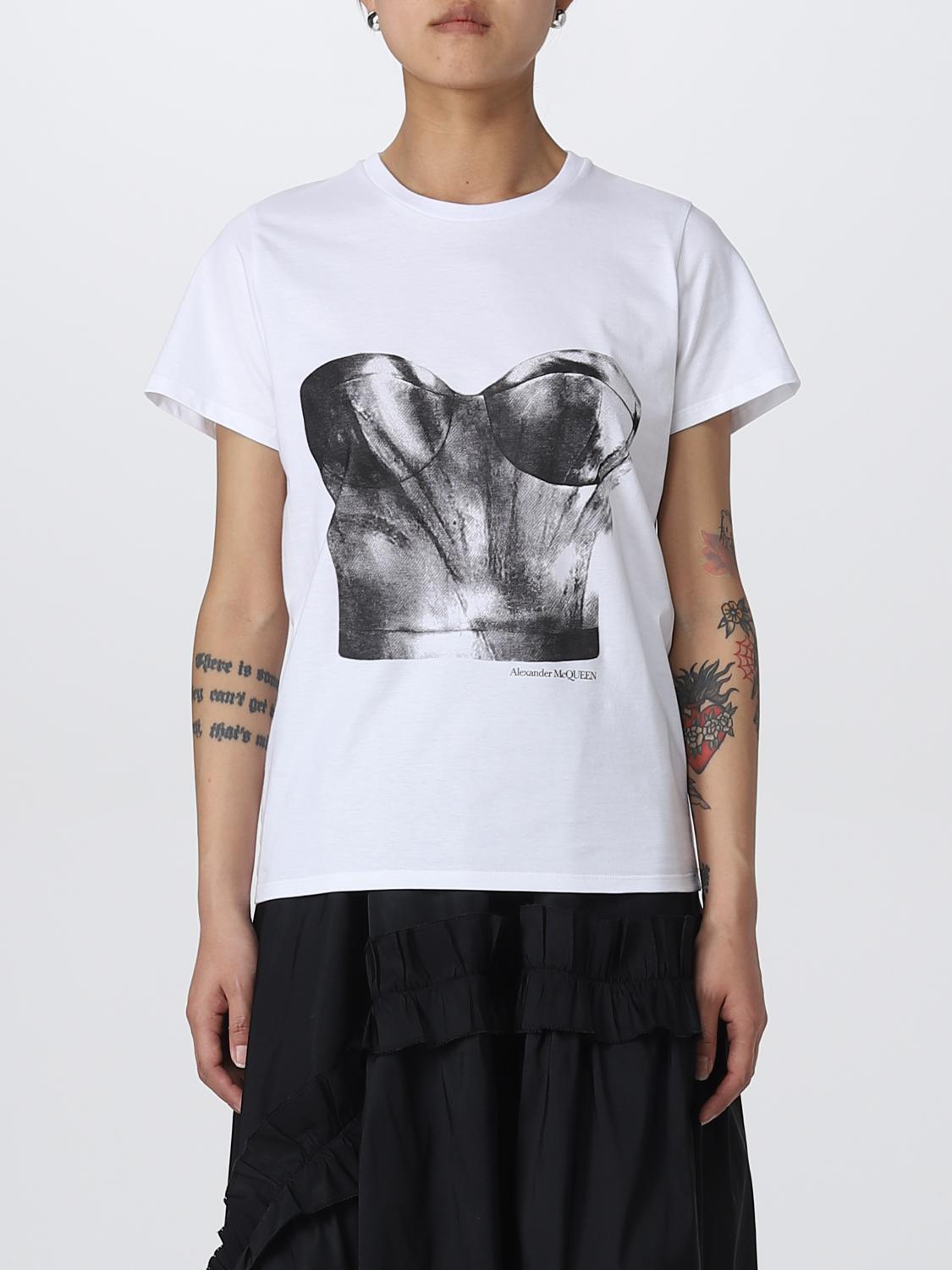 McQueen T-shirt - White | 735039QZAHZ | GIGLIO.COM