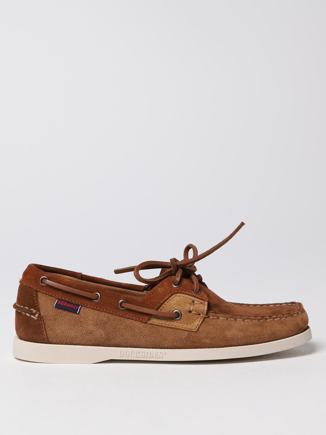 SEBAGO MOCASSINI: Mocassino Rossisland Jib Shadow Sebago in camoscio , Marrone - Img 1