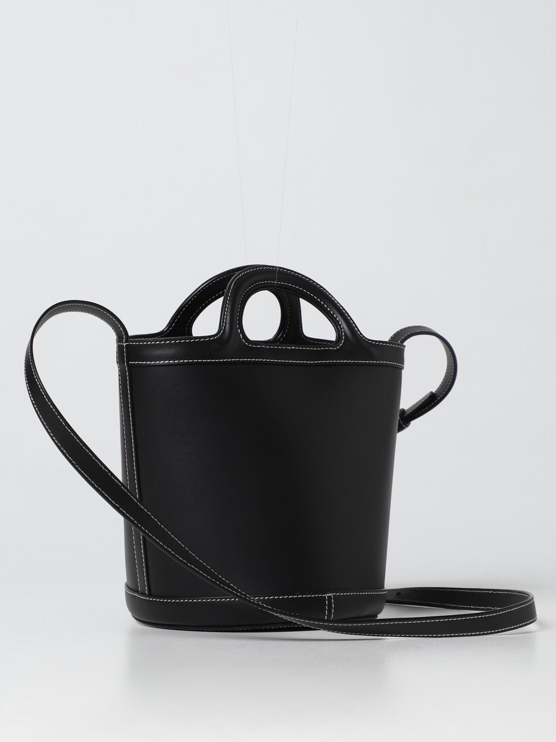 MARNI BORSA MINI: Borsa Tropicalia Marni in pelle, Nero - Img 2