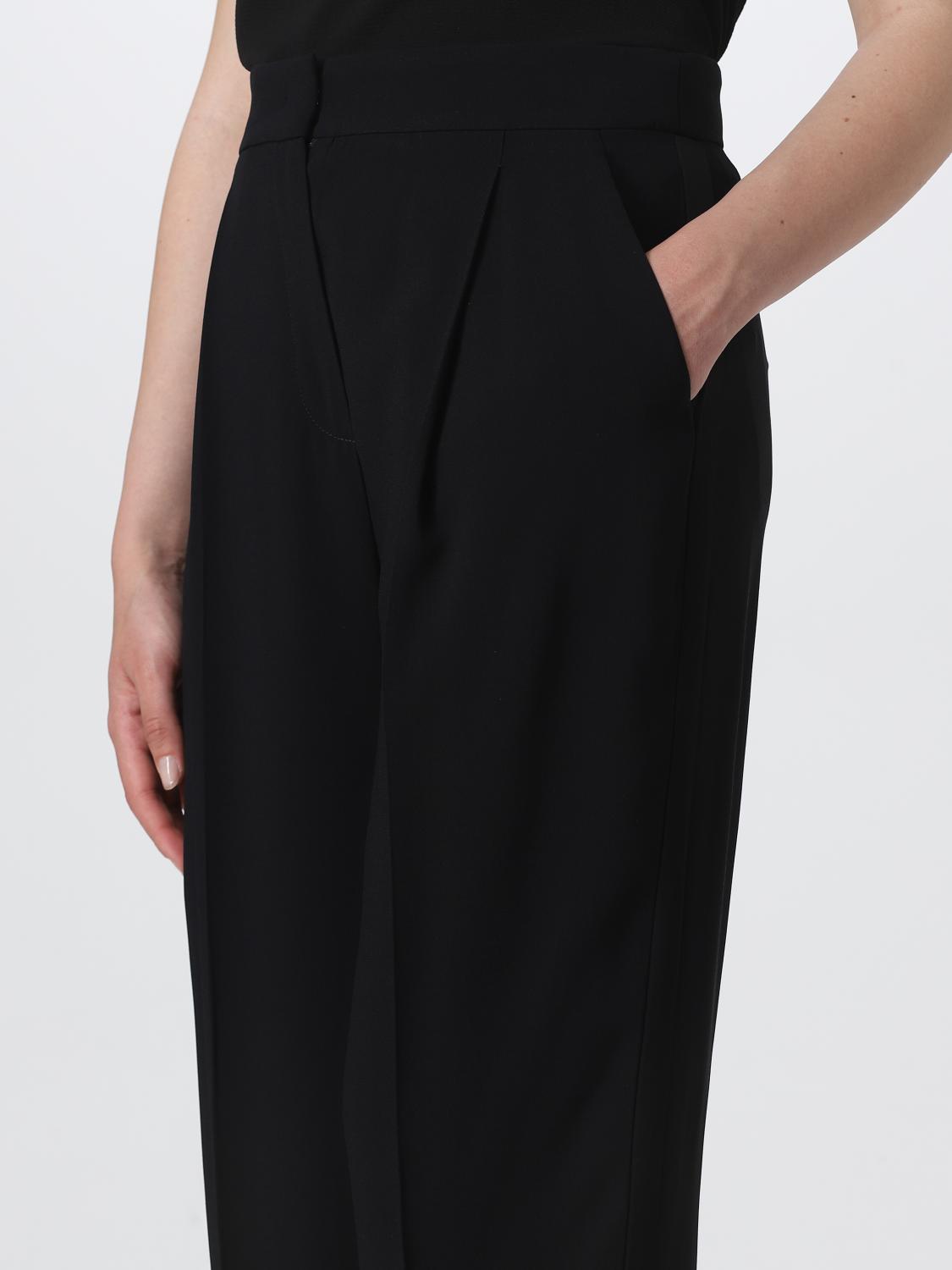 パンツ EMPORIO ARMANI Woman Pants Black 0NP3BT02003 999 Emporio Armani Outlet: pants in viscose blend - Black