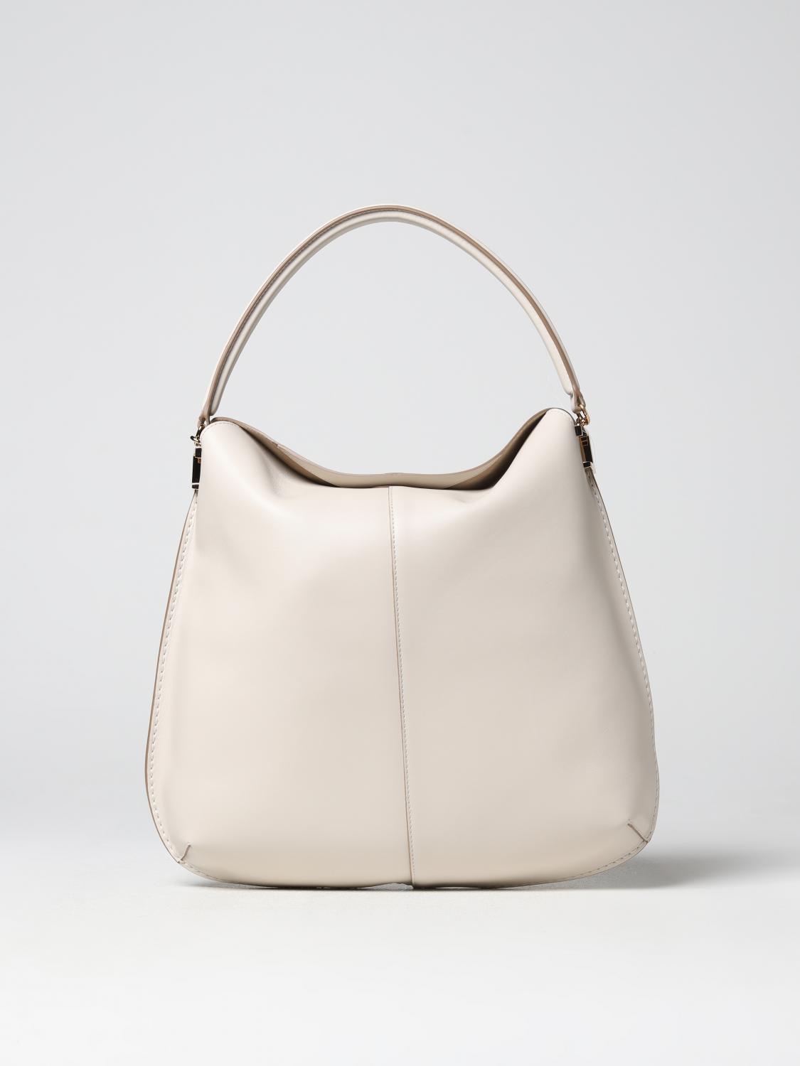 TOD'S BORSA A SPALLA: Borsa Tod's in pelle liscia, Beige - Img 1