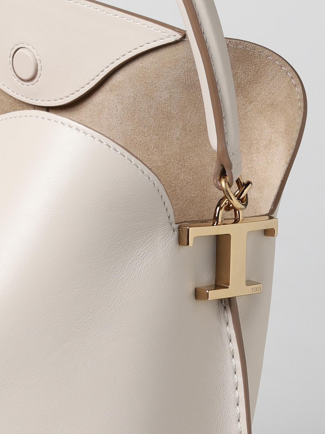 TOD'S BORSA A SPALLA: Borsa Tod's in pelle liscia, Beige - Img 3
