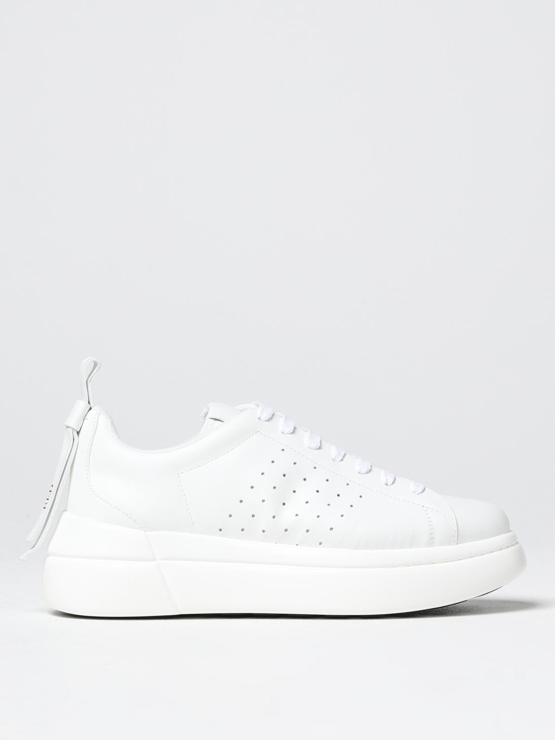 RED(V) SNEAKERS: Sneakers Bowalk Red(V) in pelle, Bianco - Img 1