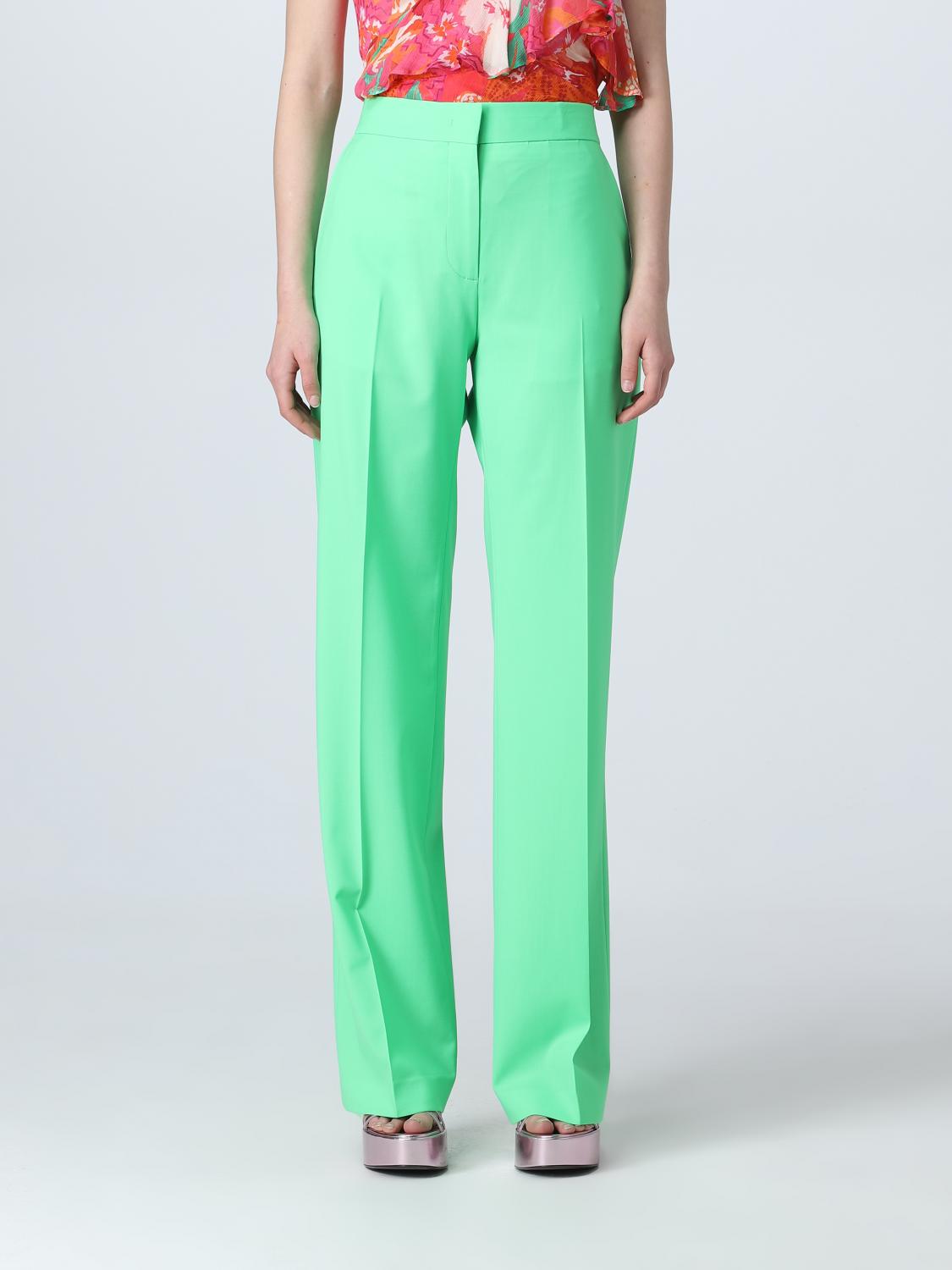 MSGM PANTS: MSGM pants in cool wool, Acid Green - Img 1