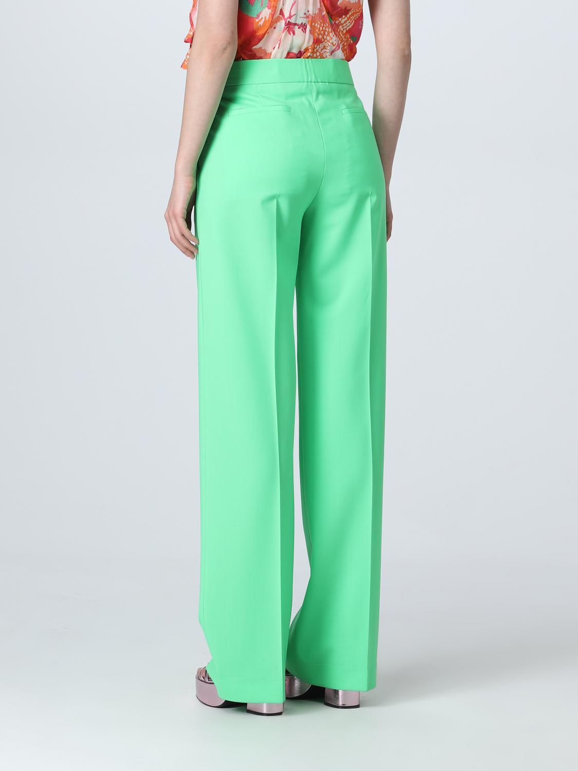 MSGM PANTS: MSGM pants in cool wool, Acid Green - Img 2