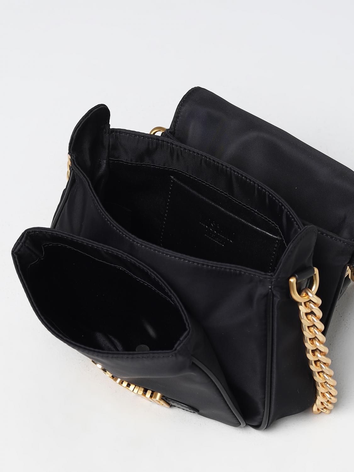 MOSCHINO COUTURE BORSA MINI: Borsa Moschino Couture in nylon e pelle con logo, Nero - Img 4