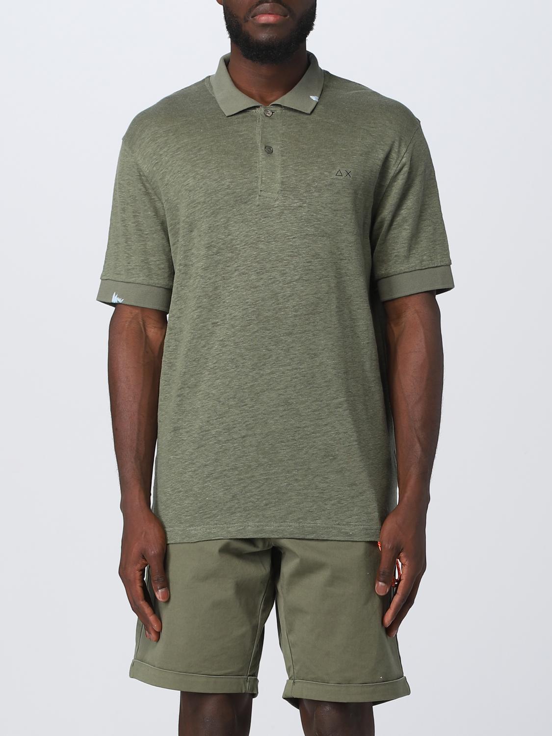 SUN 68 POLO SHIRT: Polo shirt men Sun 68, Military - Img 1