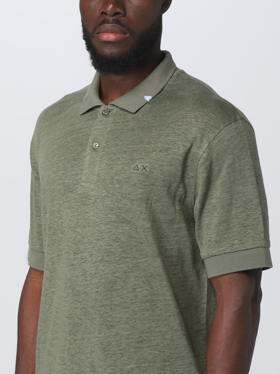 SUN 68 POLO SHIRT: Polo shirt men Sun 68, Military - Img 3