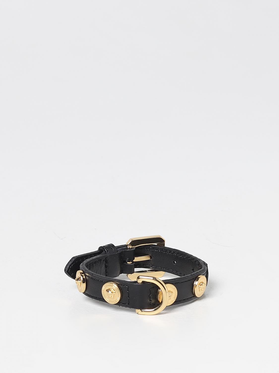 首輪・ハーネス・リード Versace Black Leather Medusa Dog Collar Icon Large Pet Collar Black | VERSACE US