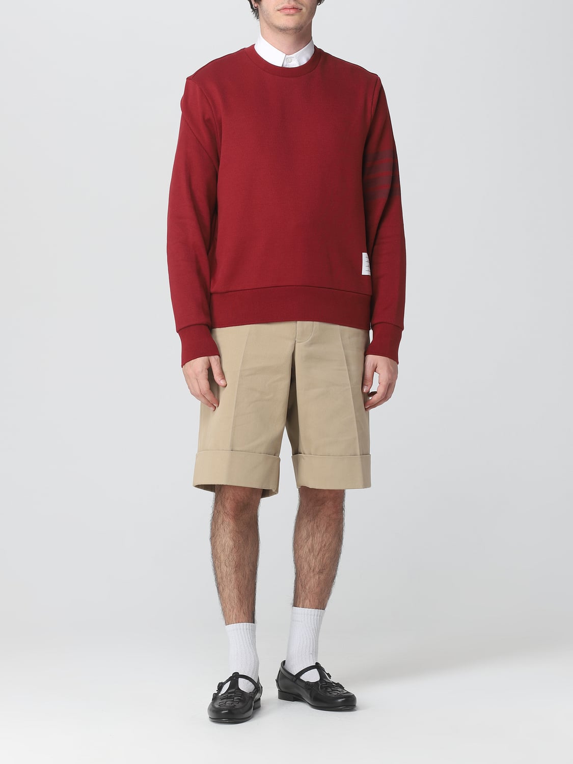 THOM BROWNE SWEATER: Thom Browne cotton sweater, Red - Img 2