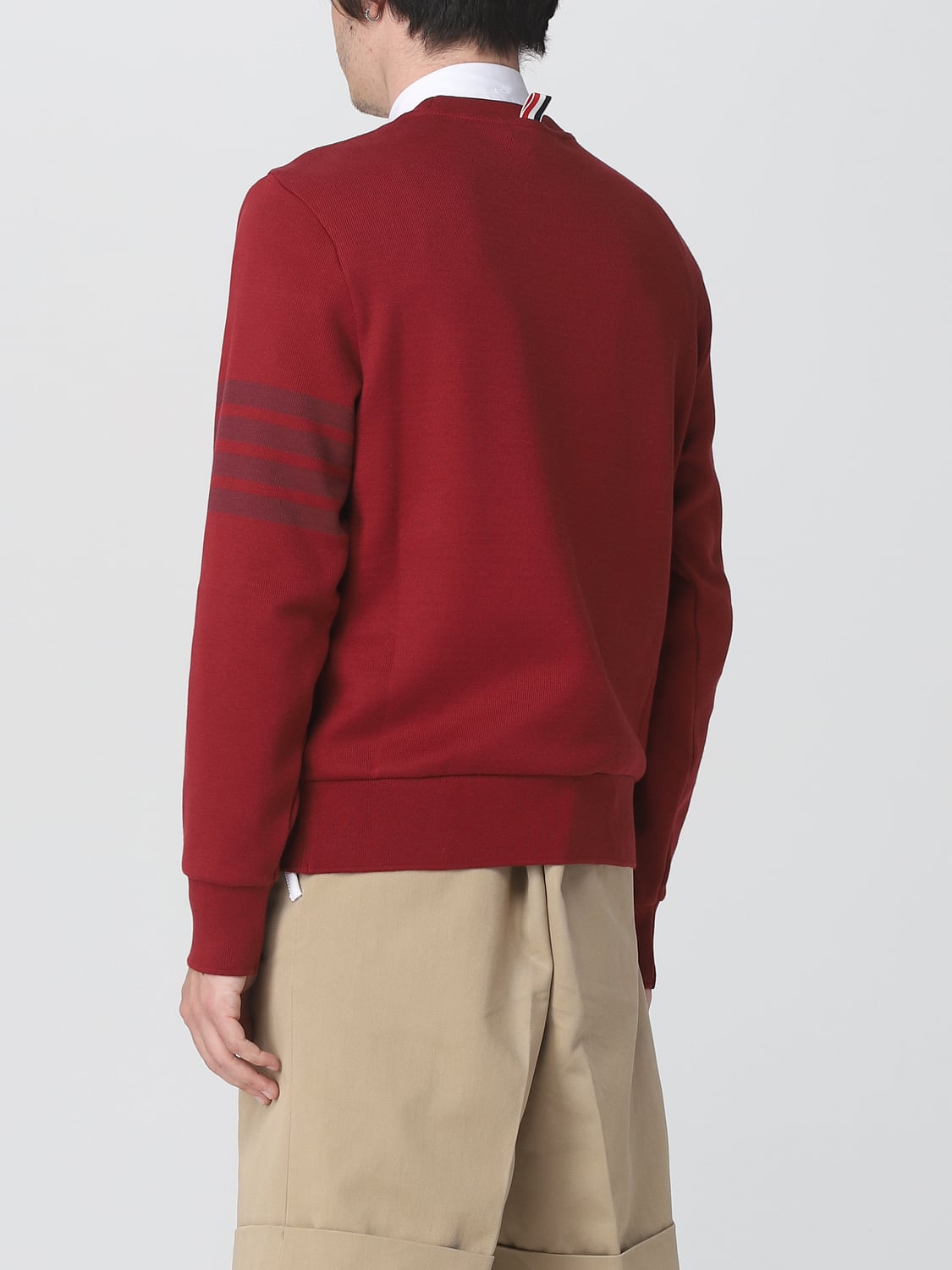 THOM BROWNE SWEATER: Thom Browne cotton sweater, Red - Img 3