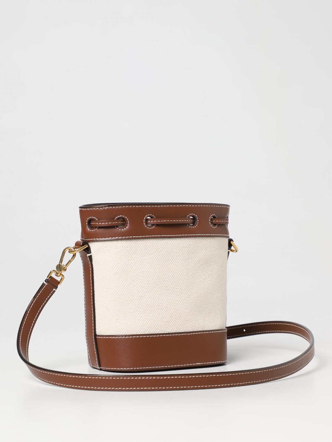 BALLY BORSA MINI: Borsa Cleoh Bally in canvas e pelle, Naturale - Img 2