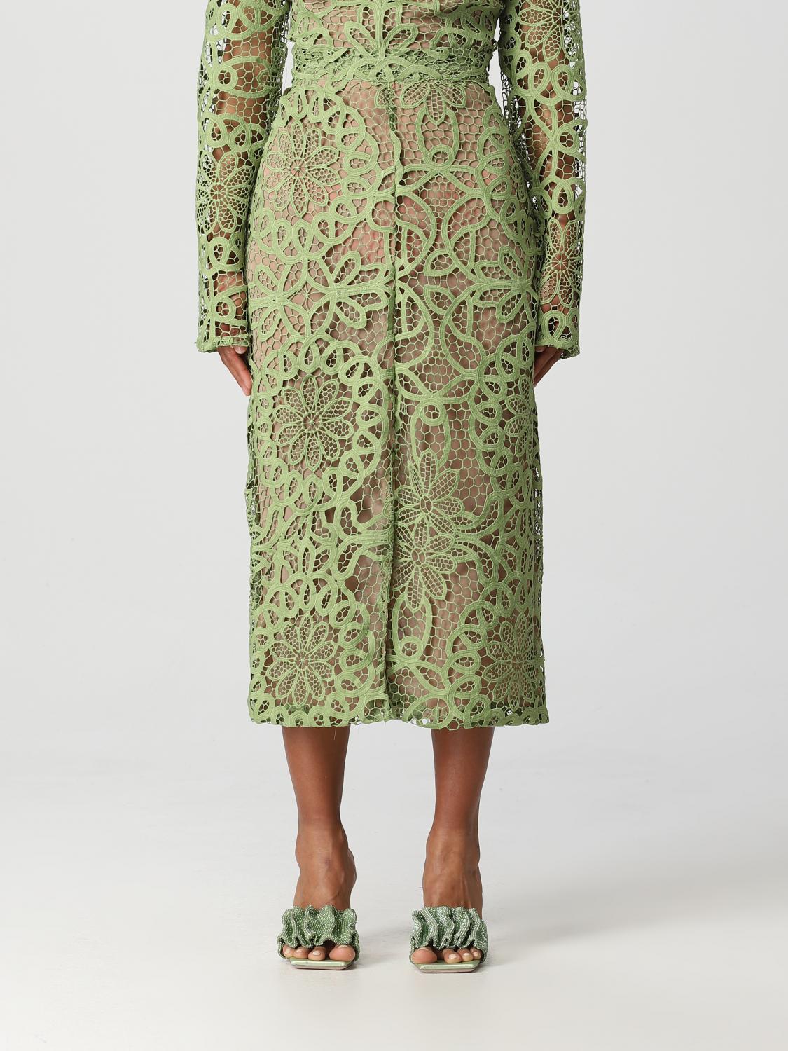 WEILI ZHENG FALDA: Falda mujer Weili Zheng, Verde - Img 1