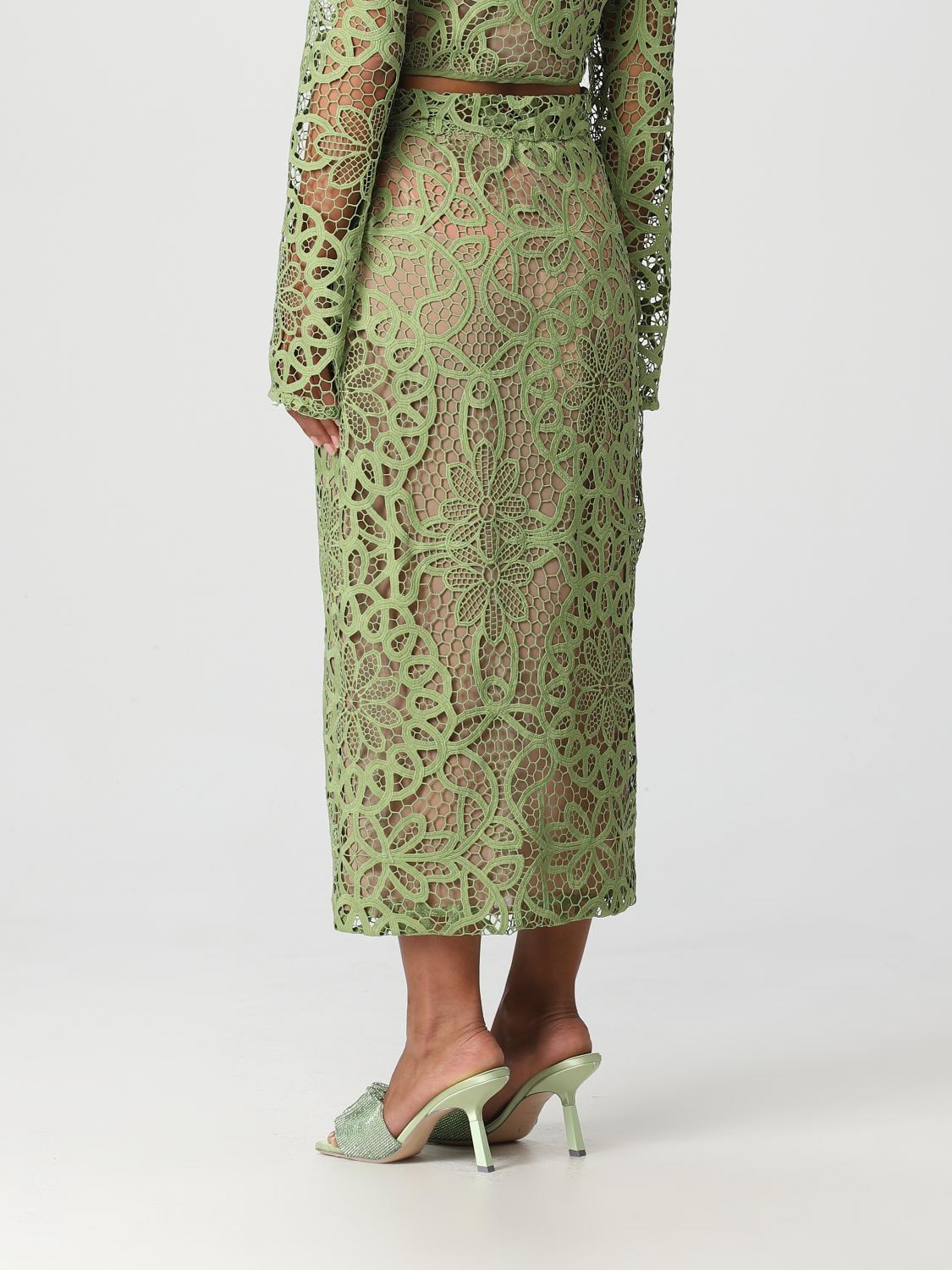 WEILI ZHENG FALDA: Falda mujer Weili Zheng, Verde - Img 3