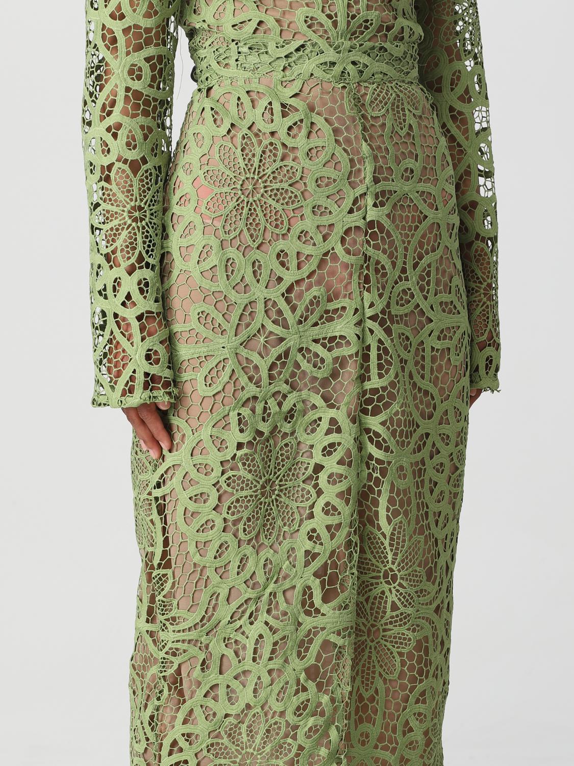 WEILI ZHENG FALDA: Falda mujer Weili Zheng, Verde - Img 4