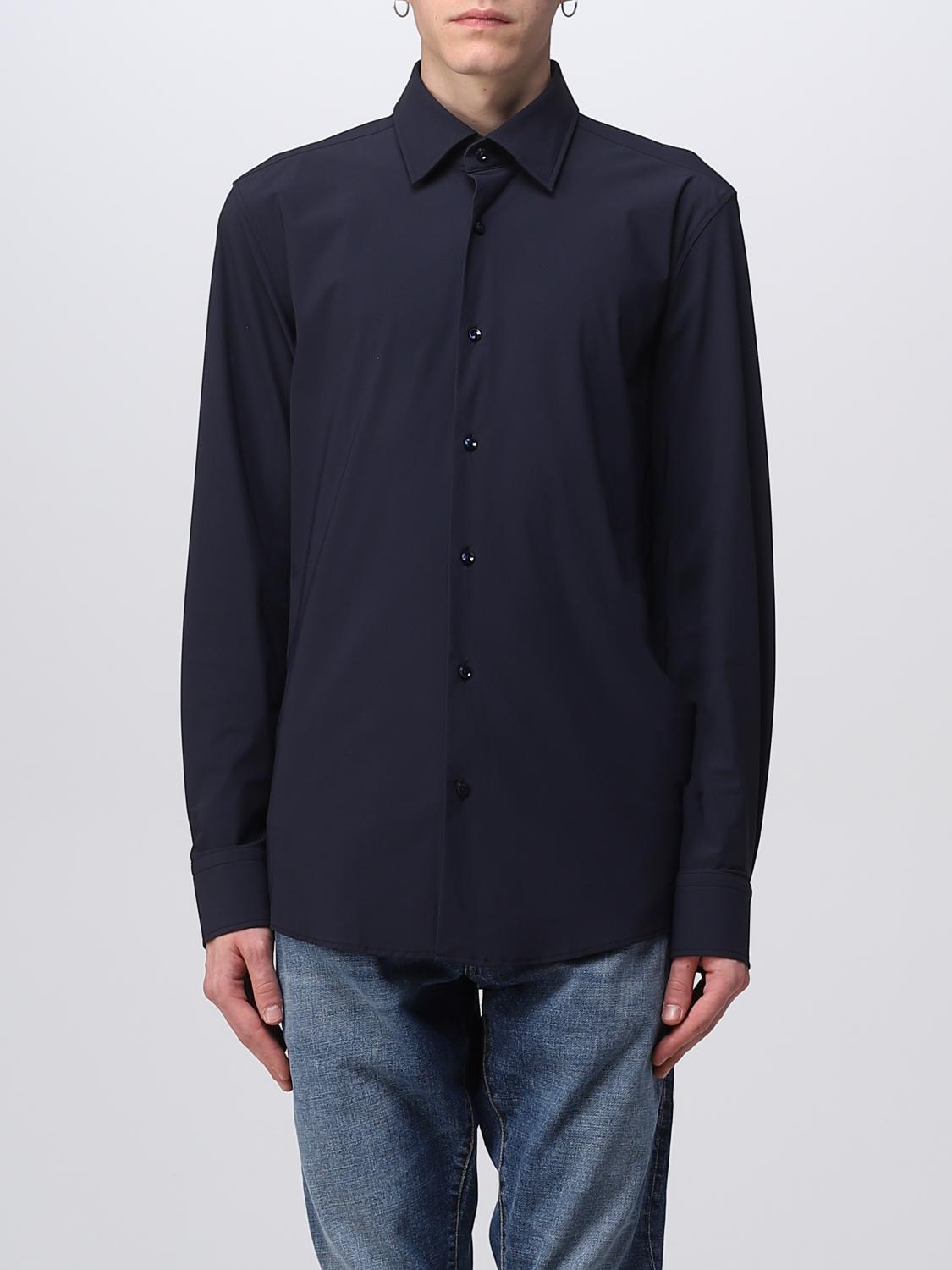 BOSS CAMICIA: Camicia Boss in jersey stretch, Blue - Img 1