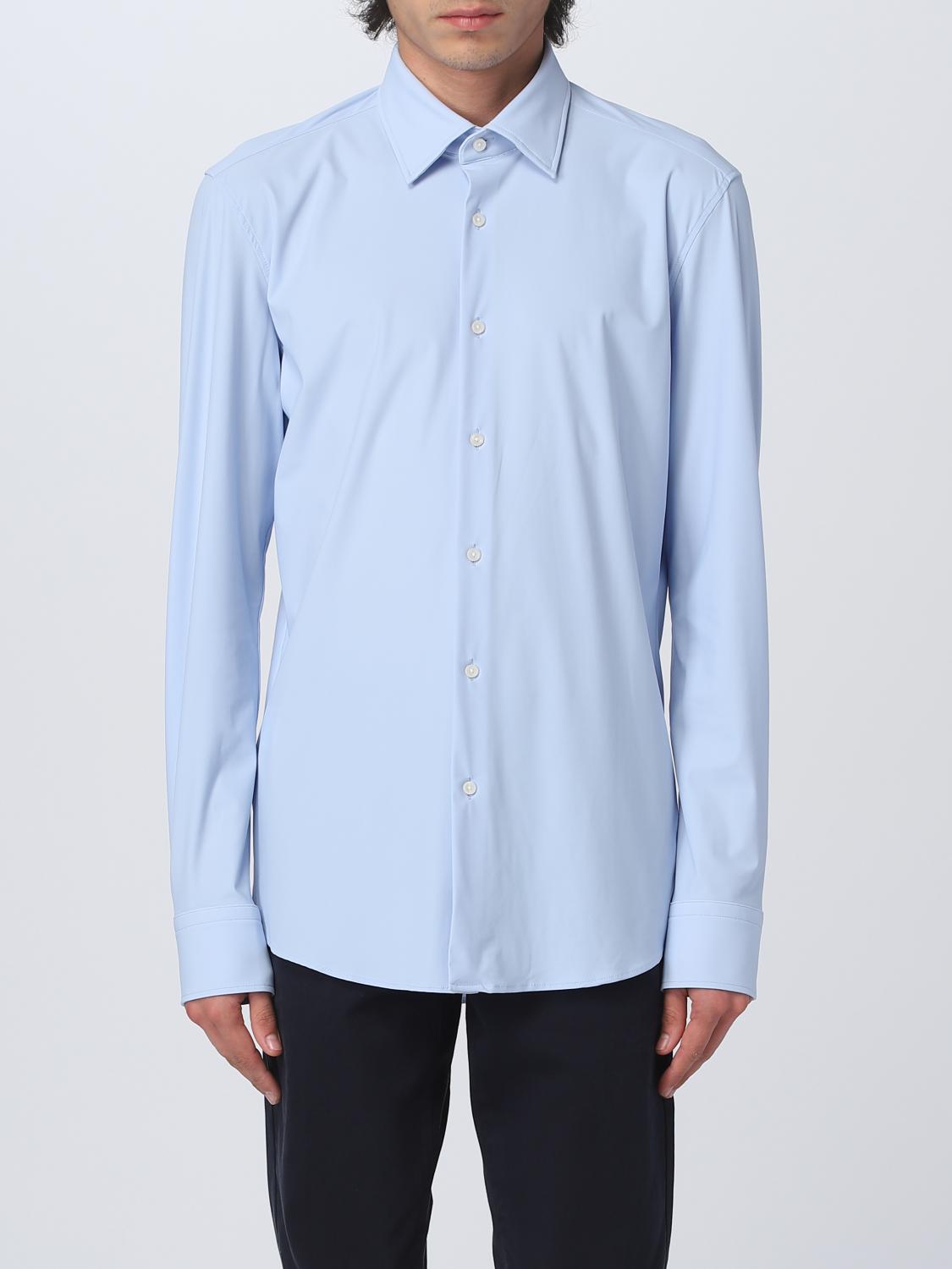 BOSS CAMICIA: Camicia Boss in jersey stretch, Azzurro - Img 1