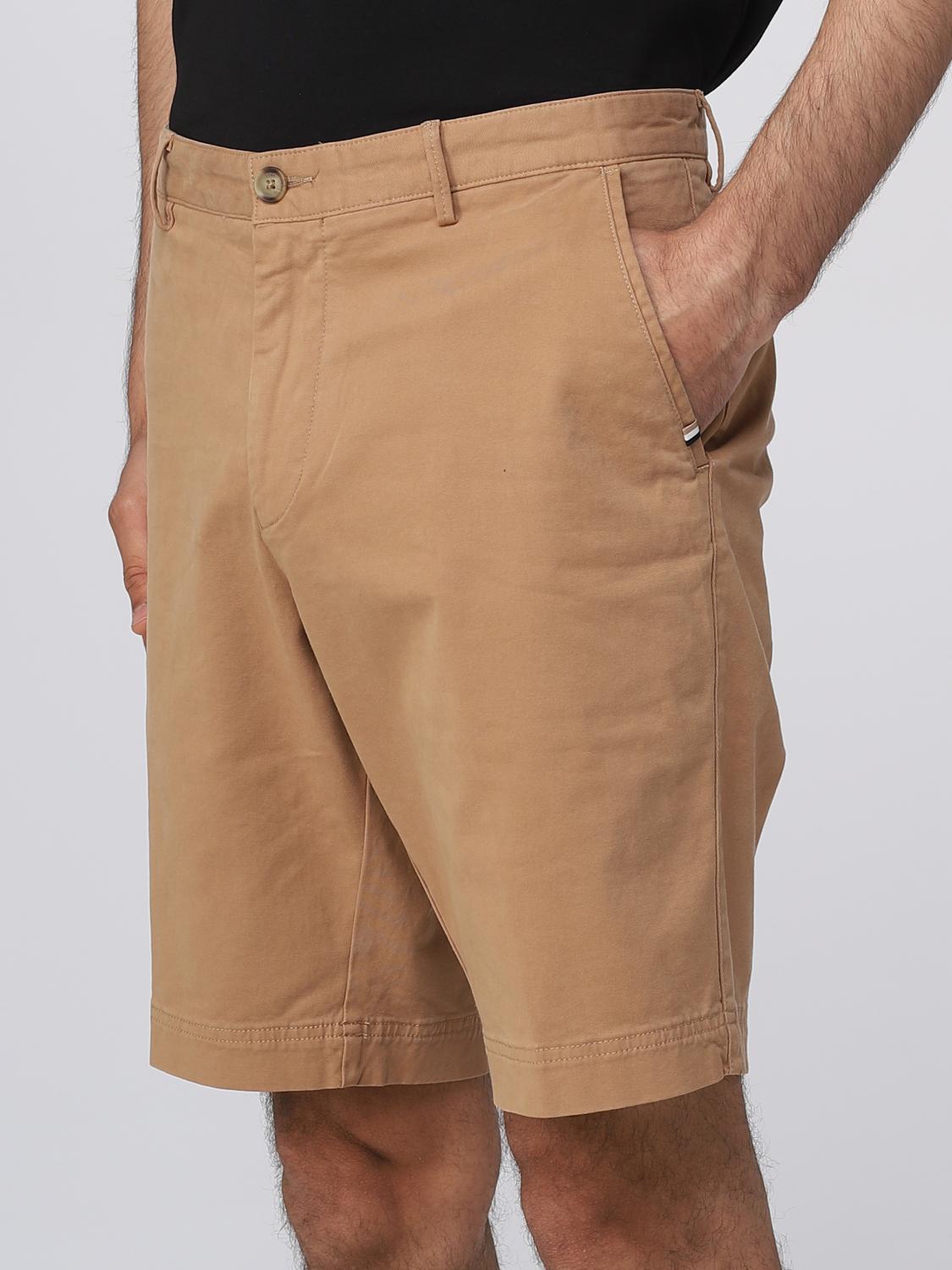 BOSS PANTALONCINI: Pantaloncino Boss in gabardine di cotone, Beige - Img 3