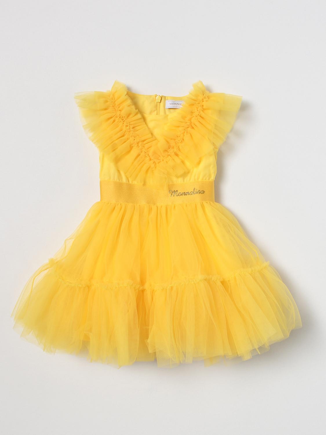 MONNALISA: Dress kids Yellow Monnalisa dress 17A904T9945