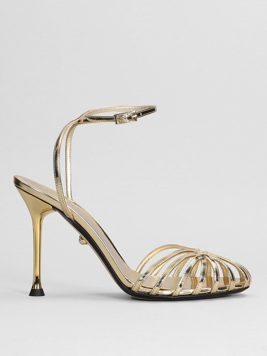 ALEVÌ MILANO: Flat sandals woman Alevi - Gold | Alevì Milano