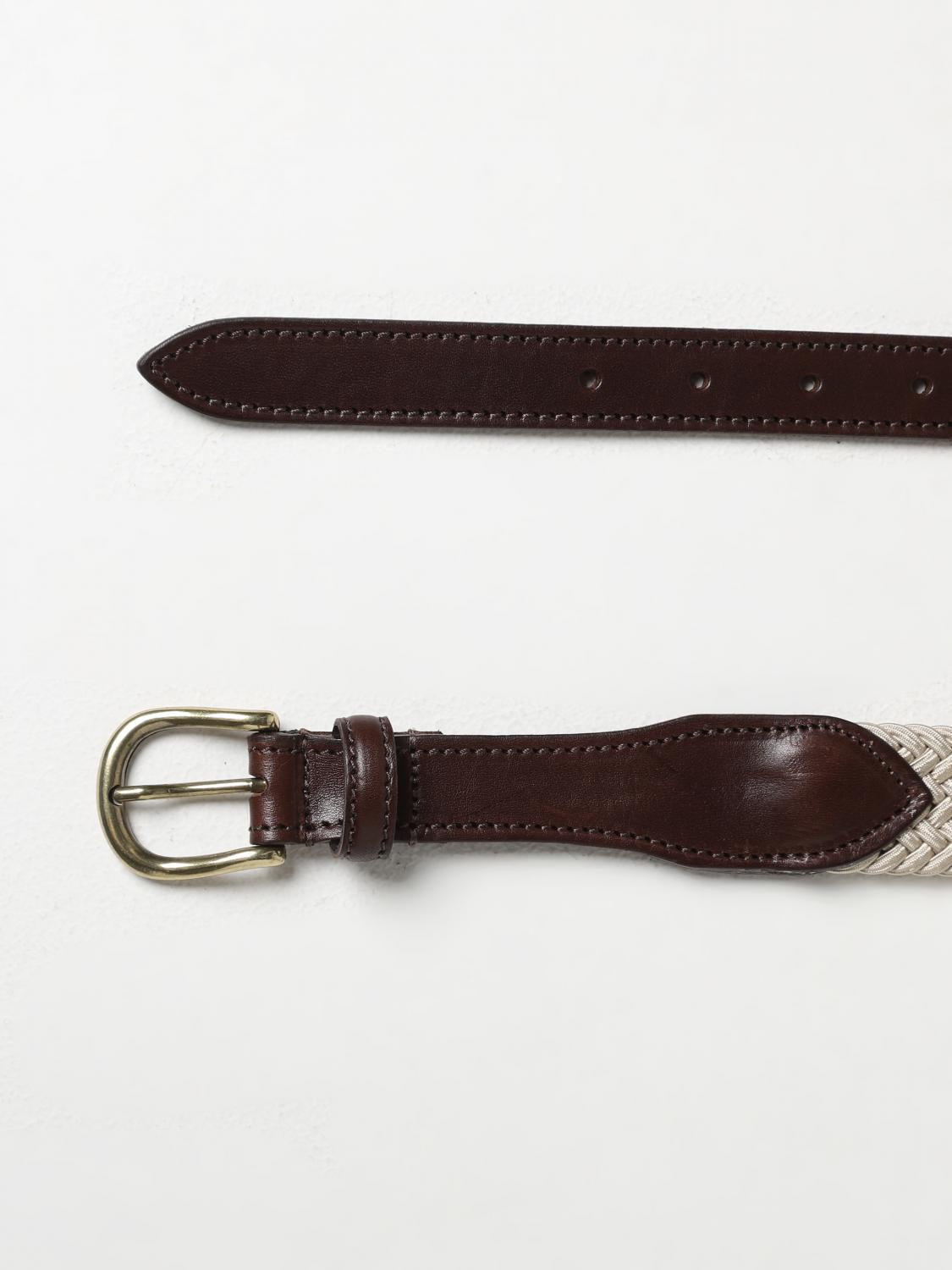 SEBAGO CINTURA: Cintura Sebago in pelle e maglia intrecciata stretch, Beige - Img 2